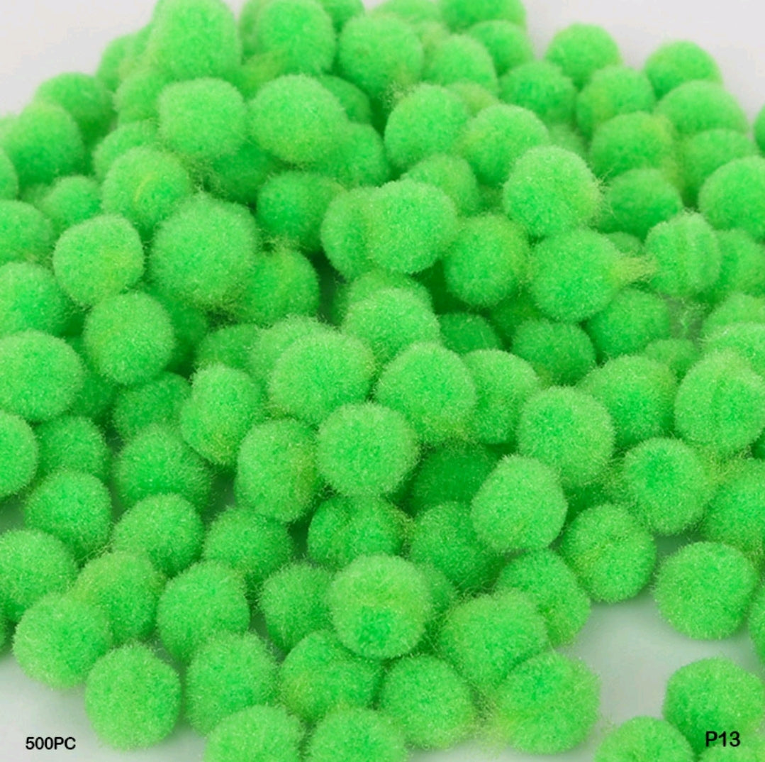 Pom Pom Balls 2 Cm 500 Pc's Single Shades