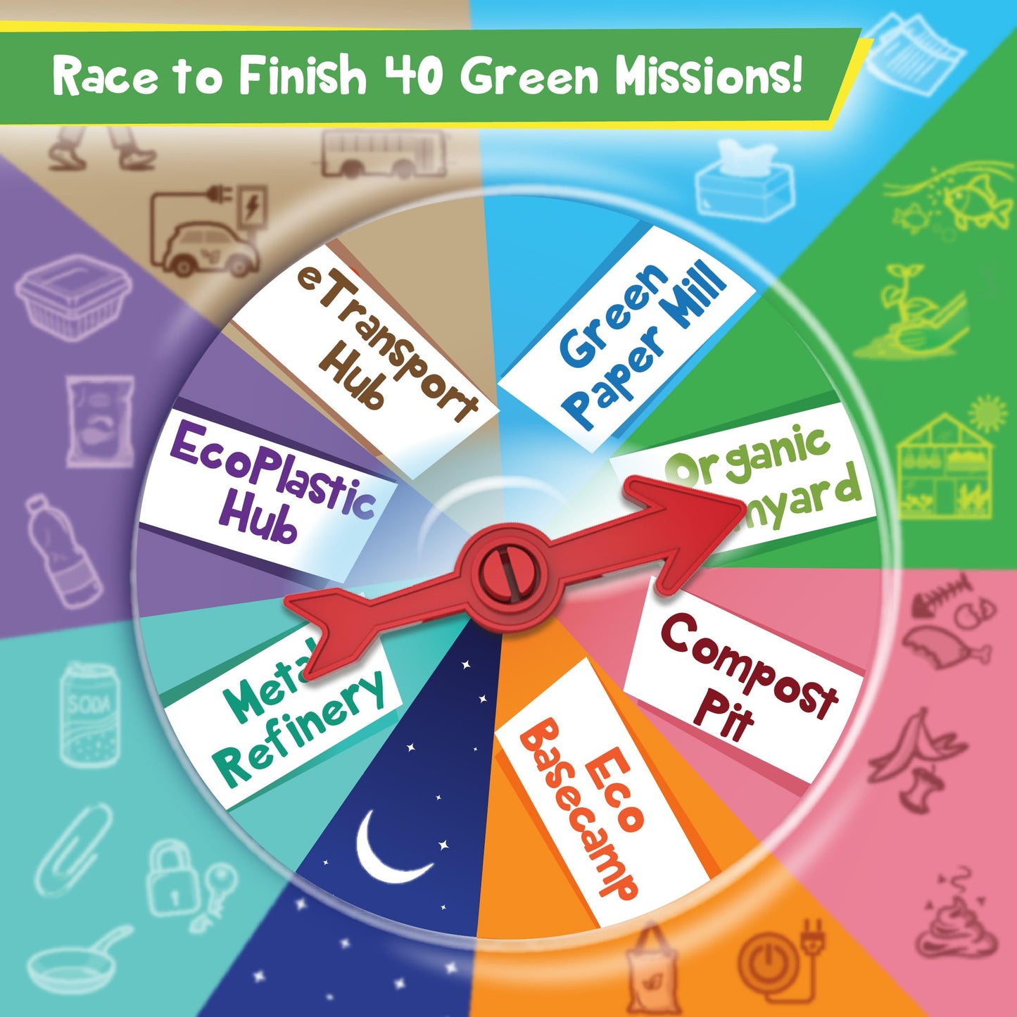 Imagimake Rescue Quest–Green Champions Spin, Discover & Rescue Green Missions Educational Fun Board Games
