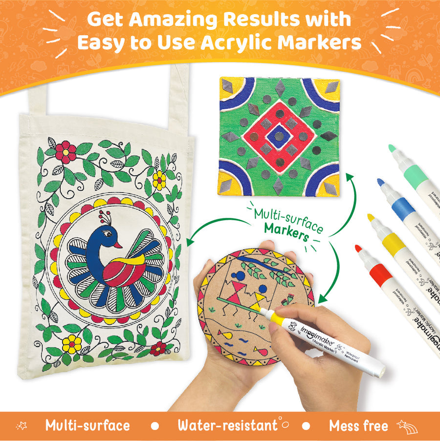 Imagimake Learn Indian Art Forms Arts and Craft DIY Kit