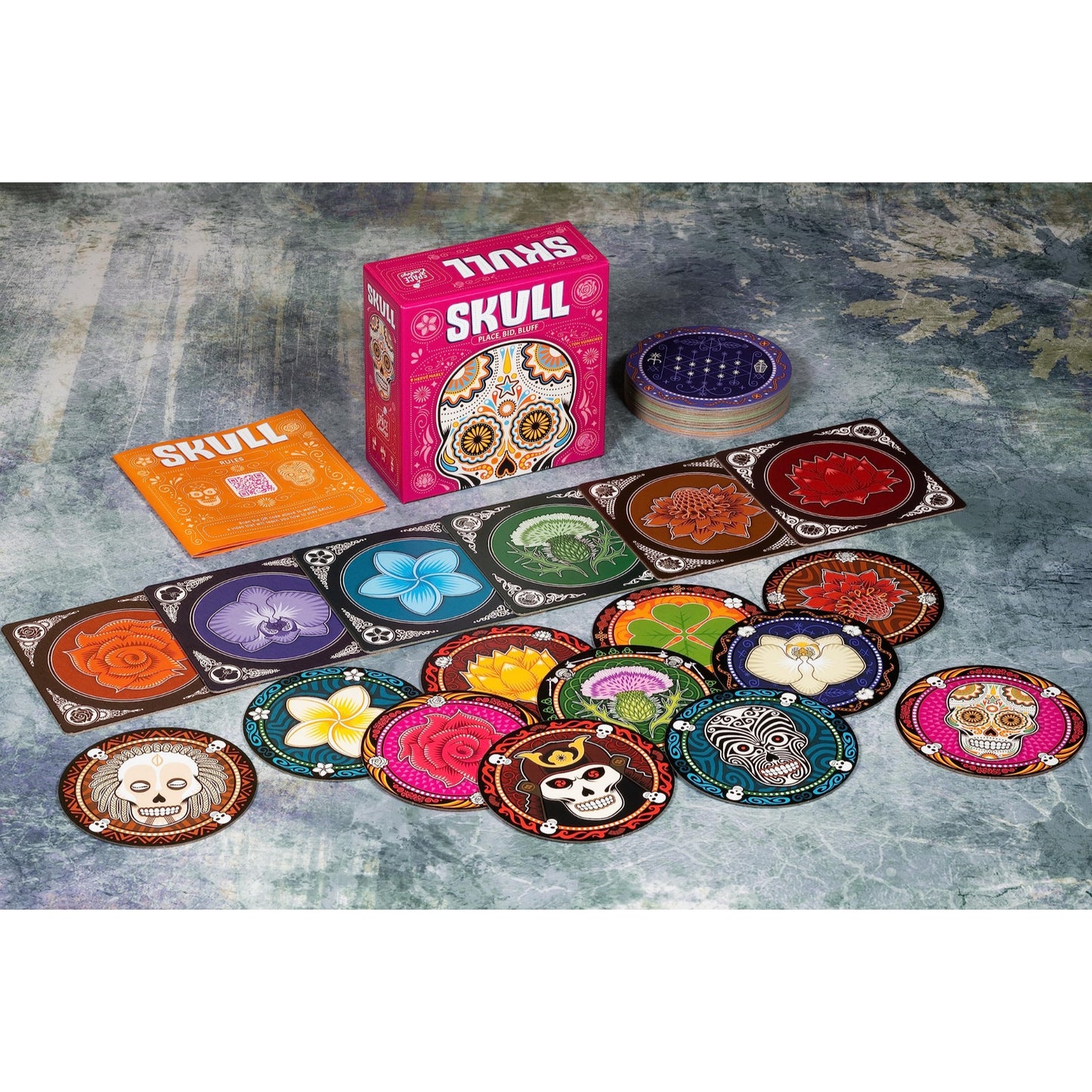 Skull Party Game Bluffing Strategy Board Game