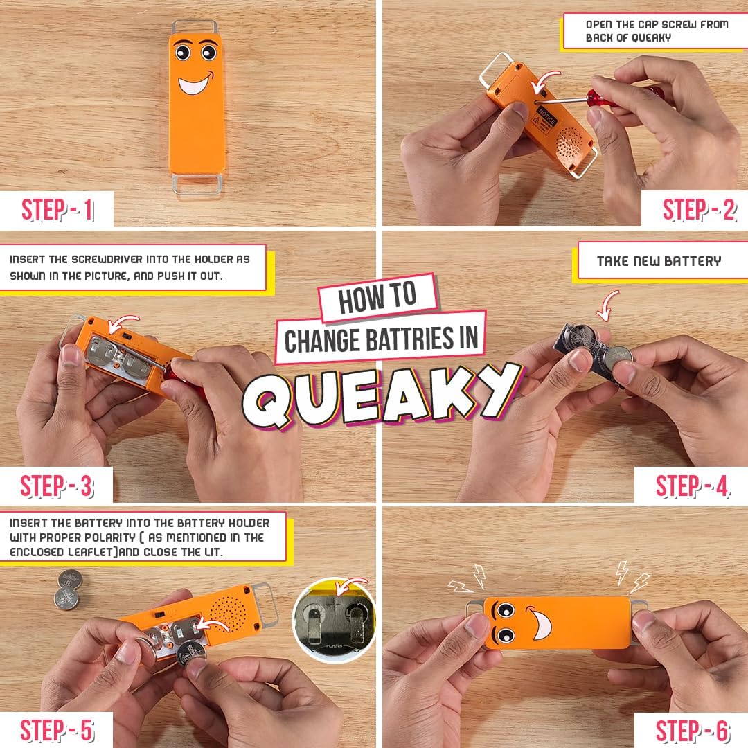 Blix Queaky- STEM Toy, Experimental Toy, Queaky is not just Musical and Sound Toy, Learn Through Play (Yellow)