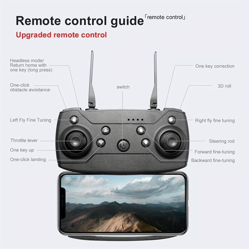 K3 & E99 Drone with 4K Camera, WiFi FPV 1080P HD Dual Foldable RC Quadcopter Altitude Hold, Headless Mode, Visual Positioning