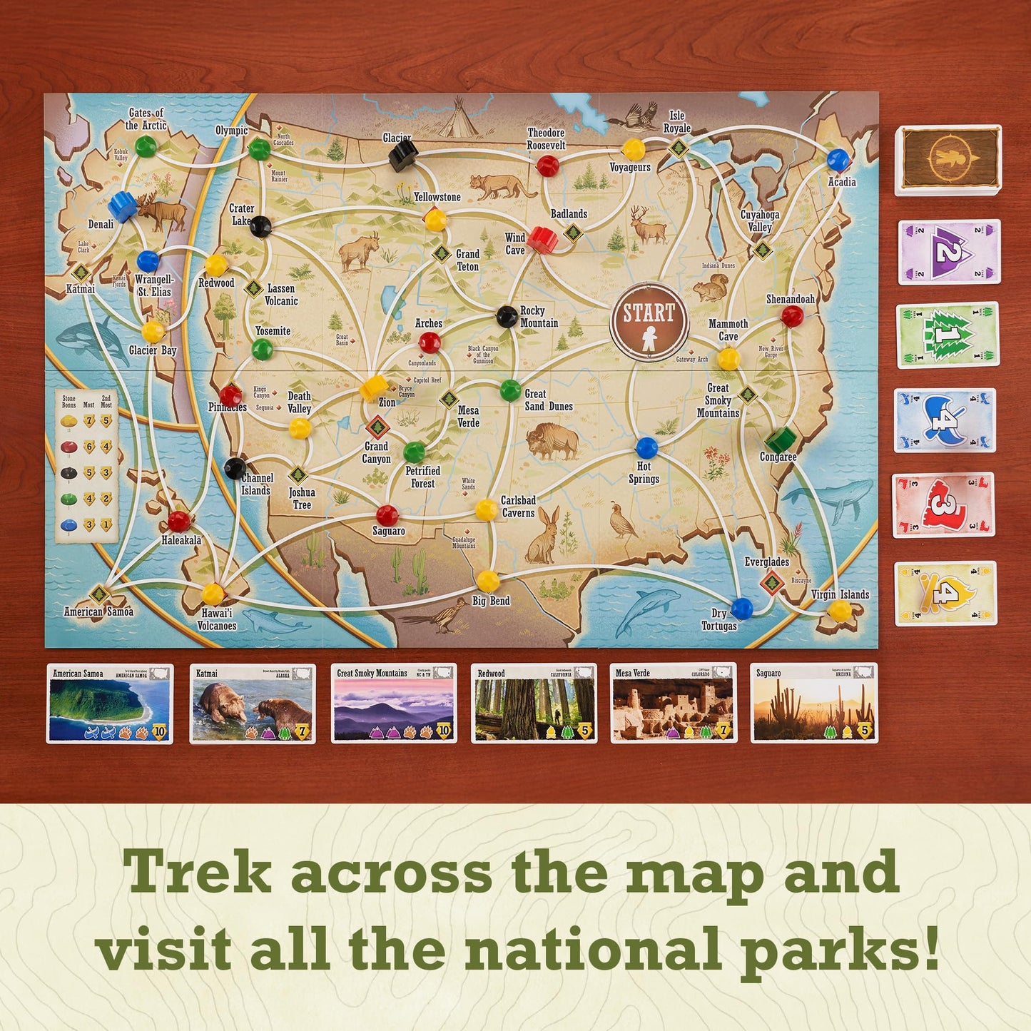 Trekking The National Parks Family Board Game