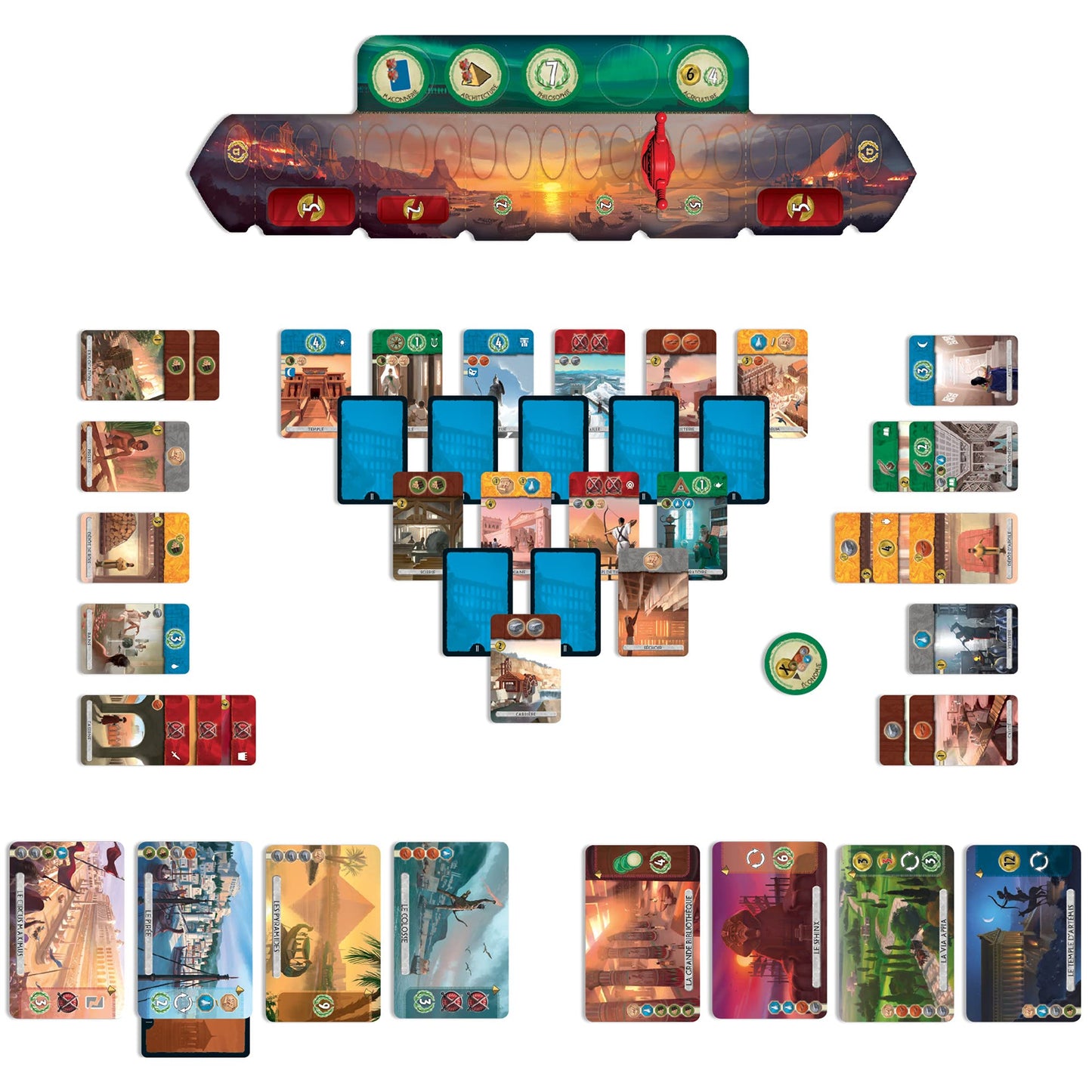 7 Wonders Duel Base Board Game - Intense 2 Player Battles in the Ancient World!