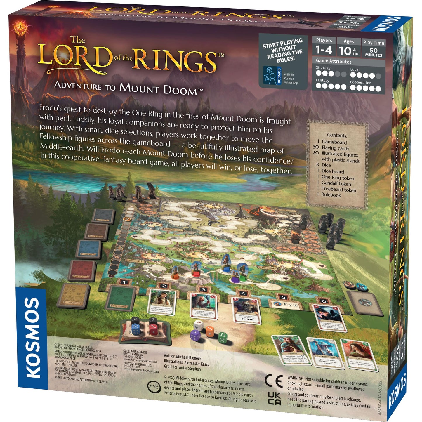 The Lord of The Rings Adventure to Mount Doom Strategy Board Game