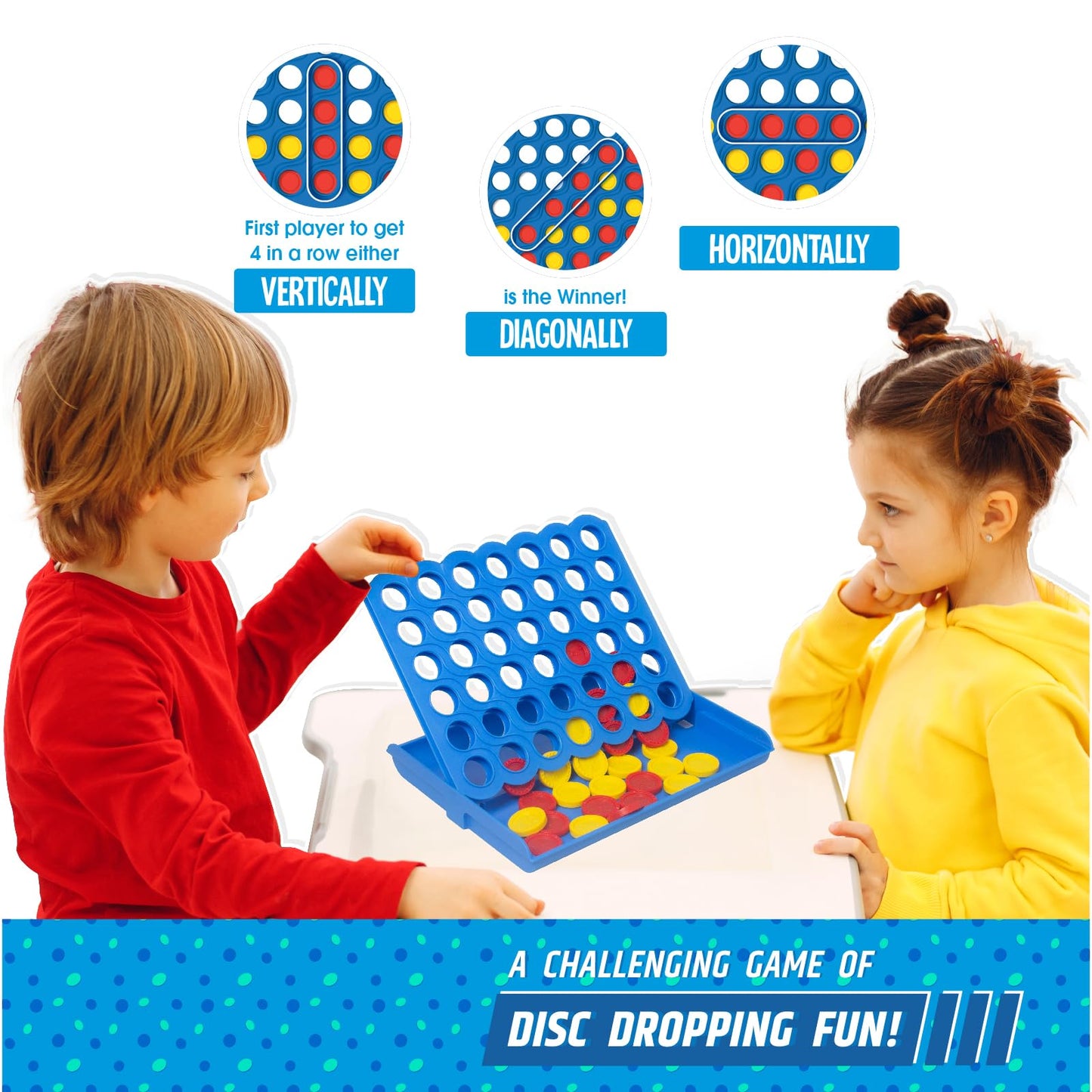 Funskool Strike 4 Classic Disc Dropping Strategy Game Board Game