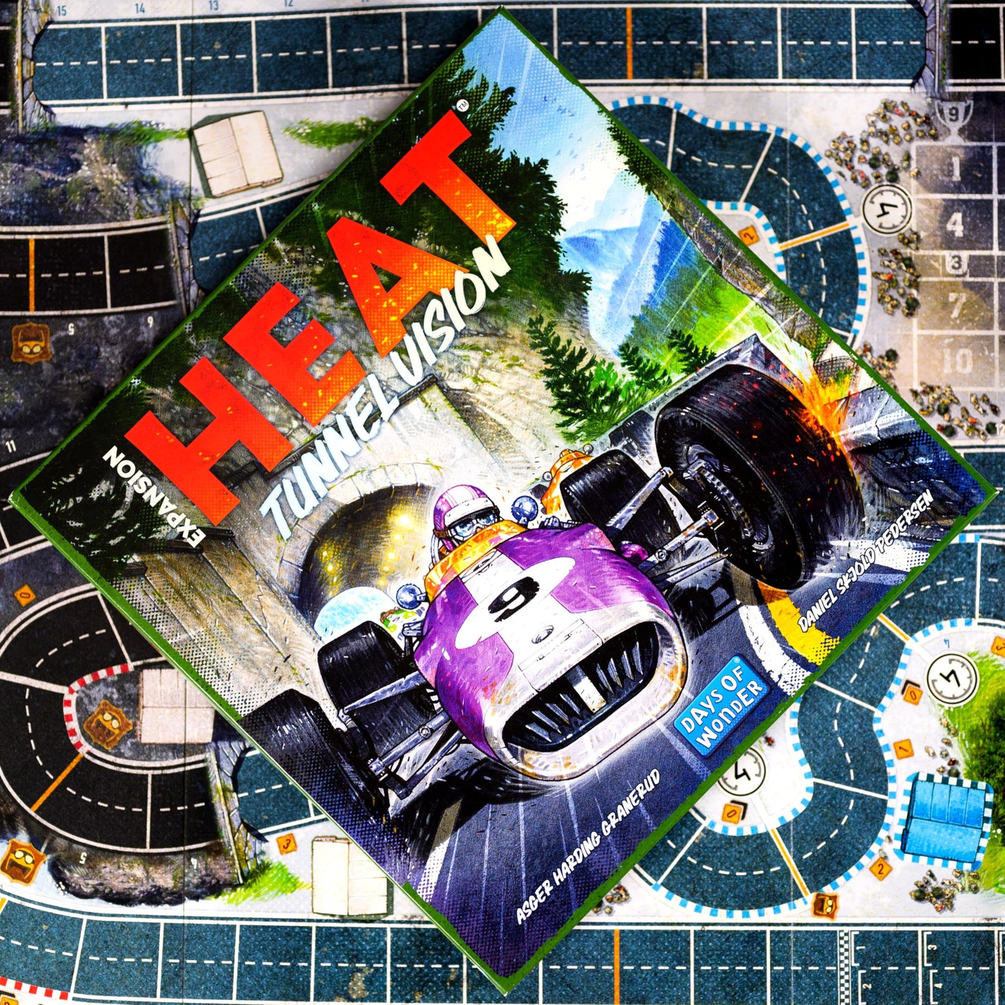 Asmodee Heat Tunnel Vision Board Game Expansion New Tracks Championship Season & Front Wing Module Racing Strategy Game