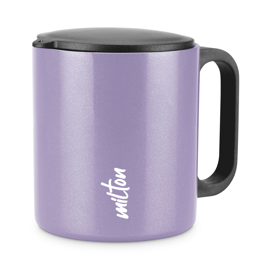 Milton Auriga Double Walled Stainless Steel Mug with Lid 210 ml Purple