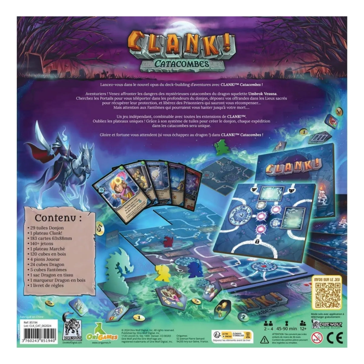 Dire Wolf Clank! Catacombs Board Game