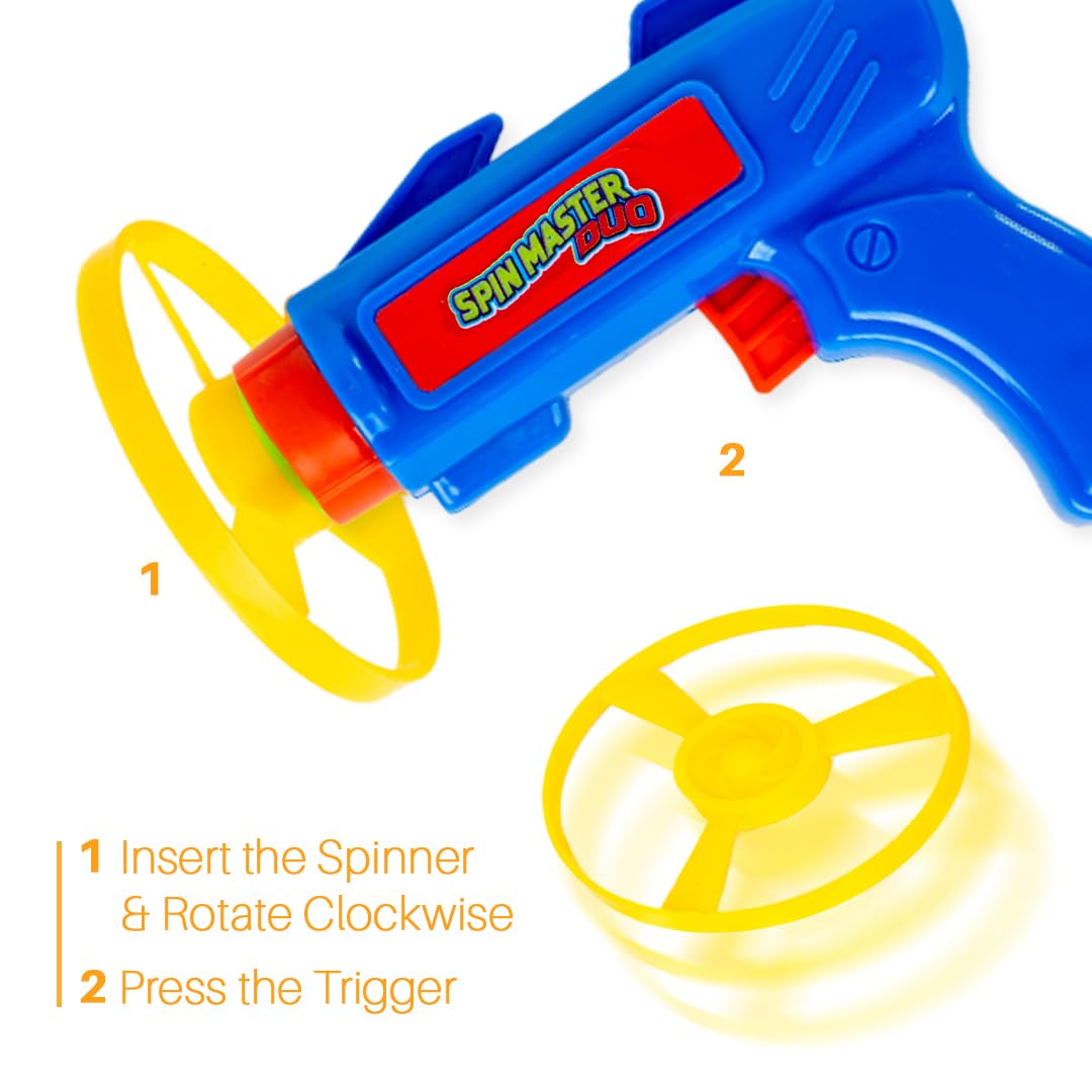 Ratna's Spin Master Duo Combo of Flying Wheels & Spinning Tops, Outdoor & Indoor Play Toy for Kids 5+ Years