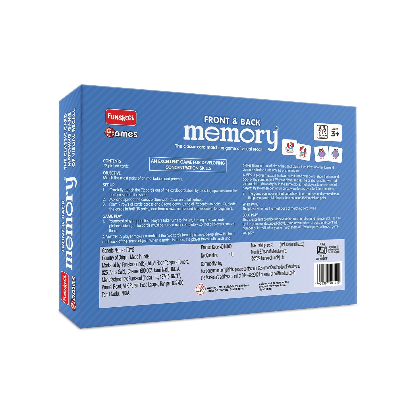 Funskool Memory Front And Back Game