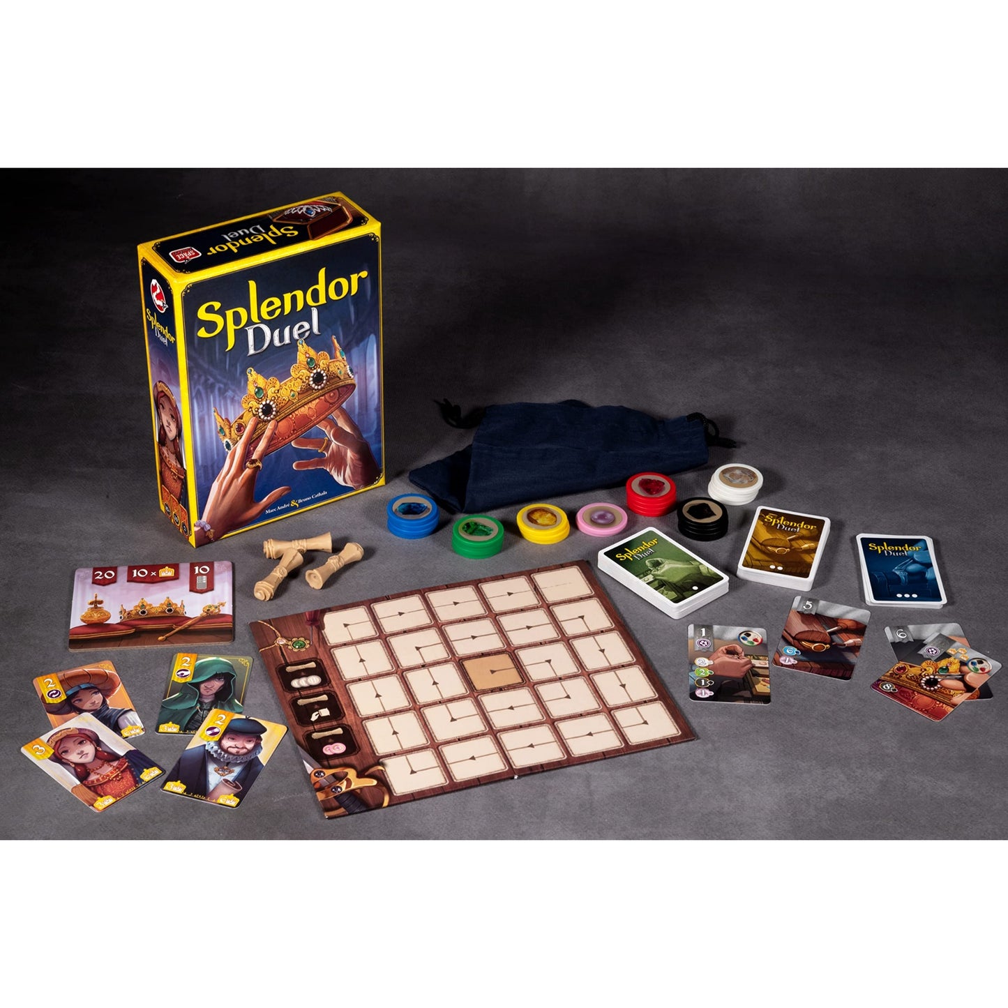 Space Cowboys Splendor Duel Board Game Two Player Strategy Game for Intense Gem Collecting Battles