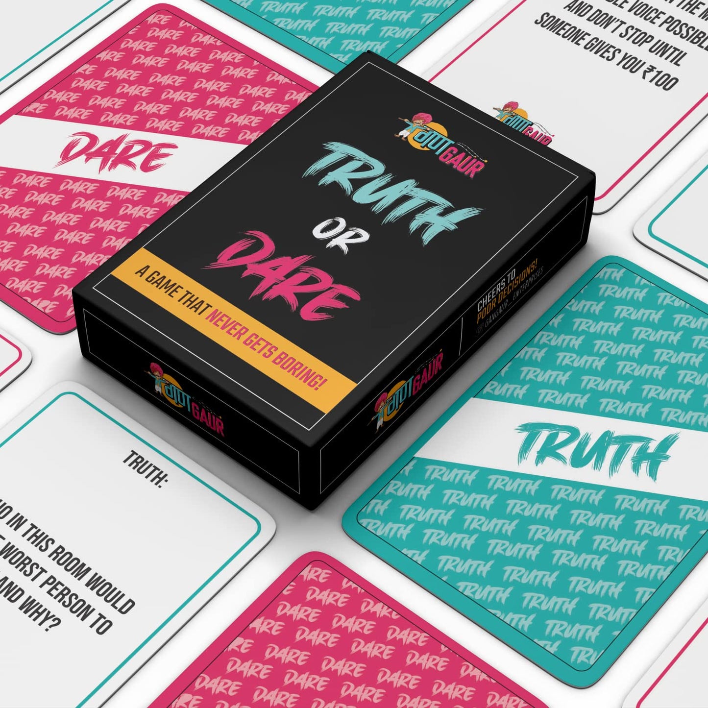 Quirky Hai Truth Or Dare Adult Card Game for Crazy Party Times