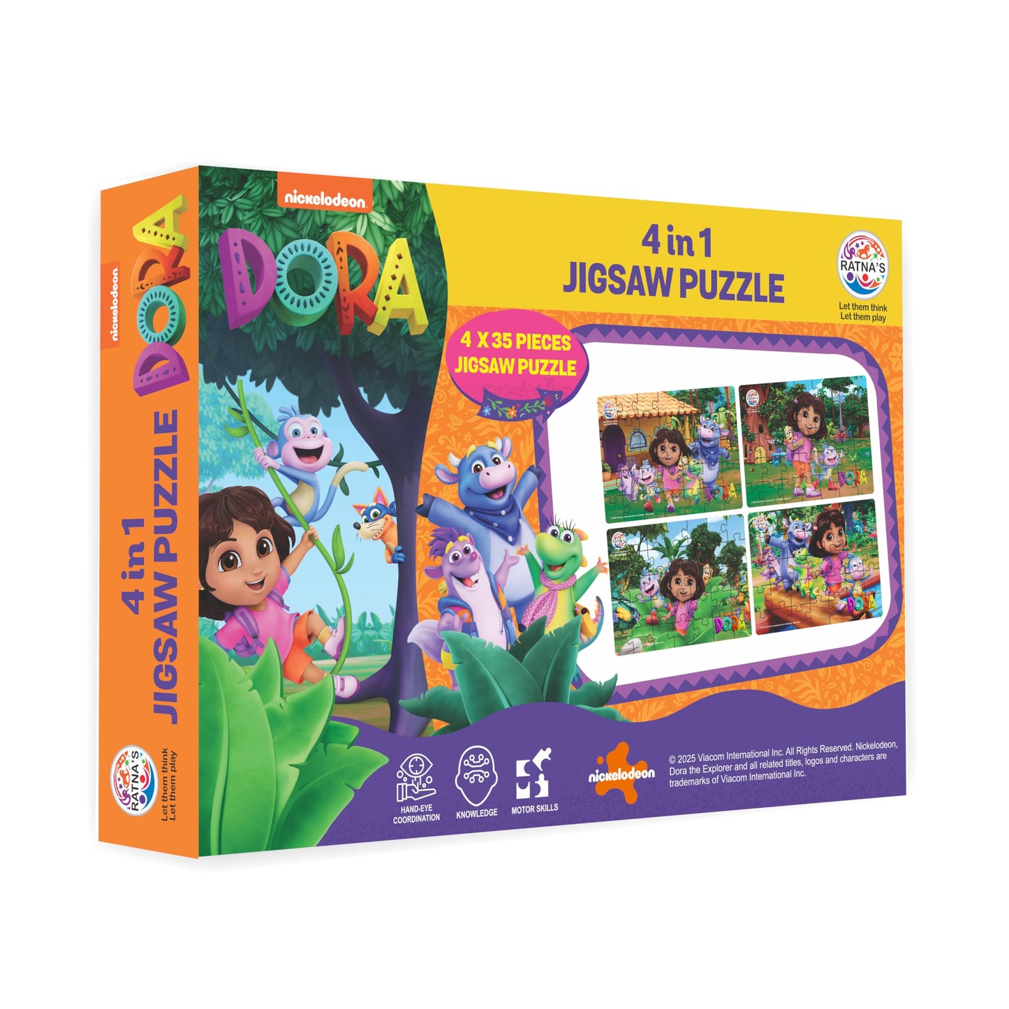 Ratna's Dora 4 in 1 Jigsaw Puzzle Set