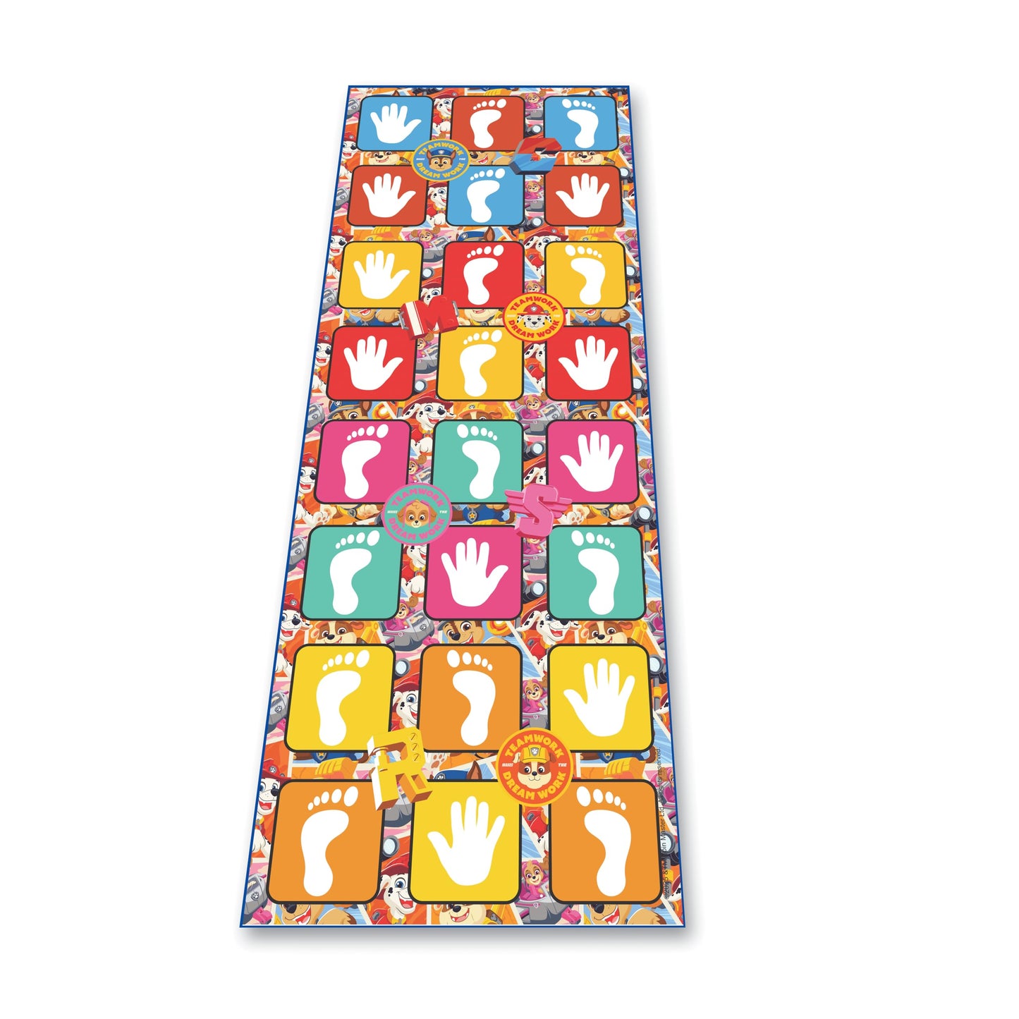 Ratna's Paw Patrol Hopscotch Jumbo Play Mat 40 x 108 Inches Indoor Outdoor Family Party Game