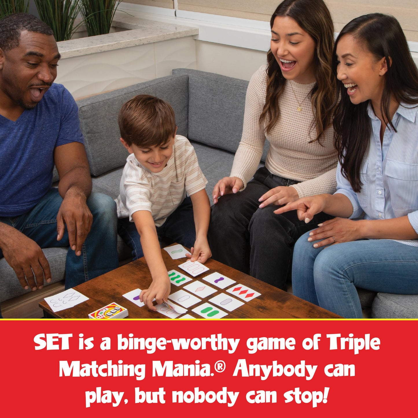 PlayMonster SET - The Family Card Game of Visual Perception Race to Find The Matches
