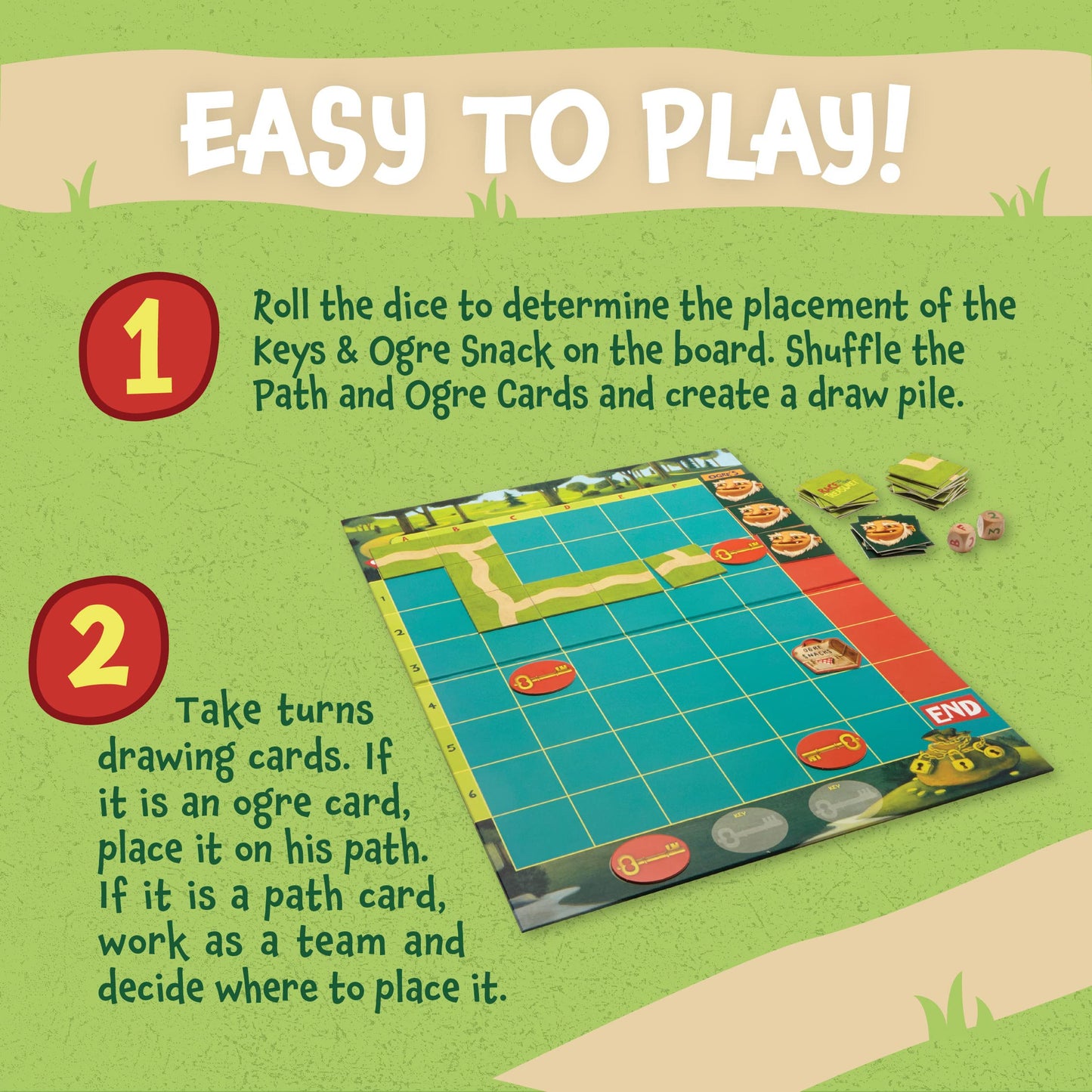 Peaceable Kingdom Race to the Treasure! Cooperative Path Building Game