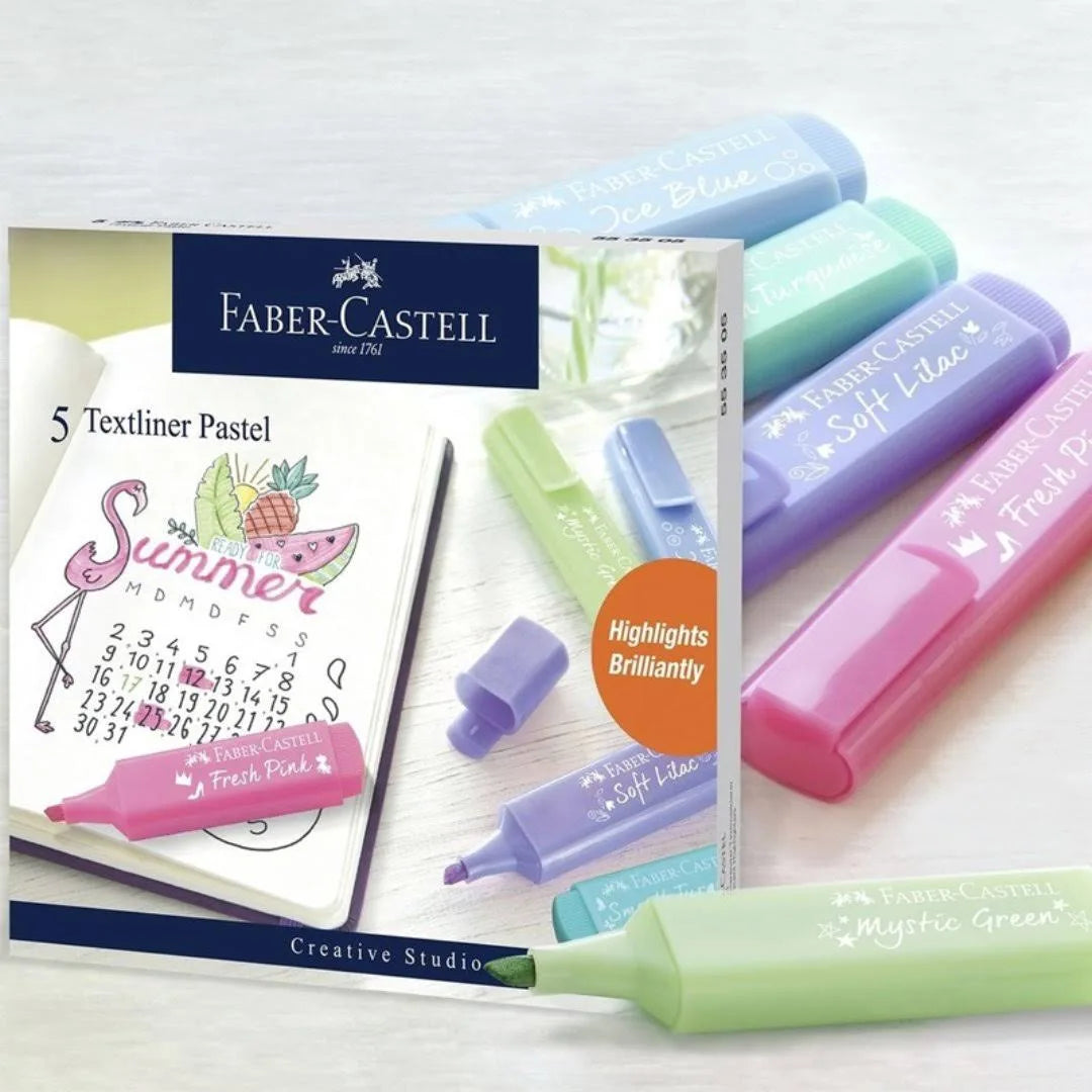 Faber Castell Pastel Textliners Set of 5