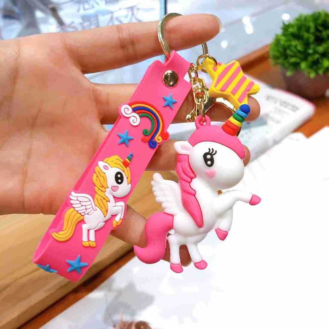 Unicorn Cartoon 3D Silicone High -Quality PVC Material Keychain