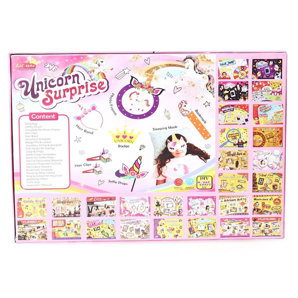 Lil' Star Unicorn Surprise Theme- DIY- Art and Craft Kit for Girls 6+ Age/Enhance Imaginary & Creative Skills