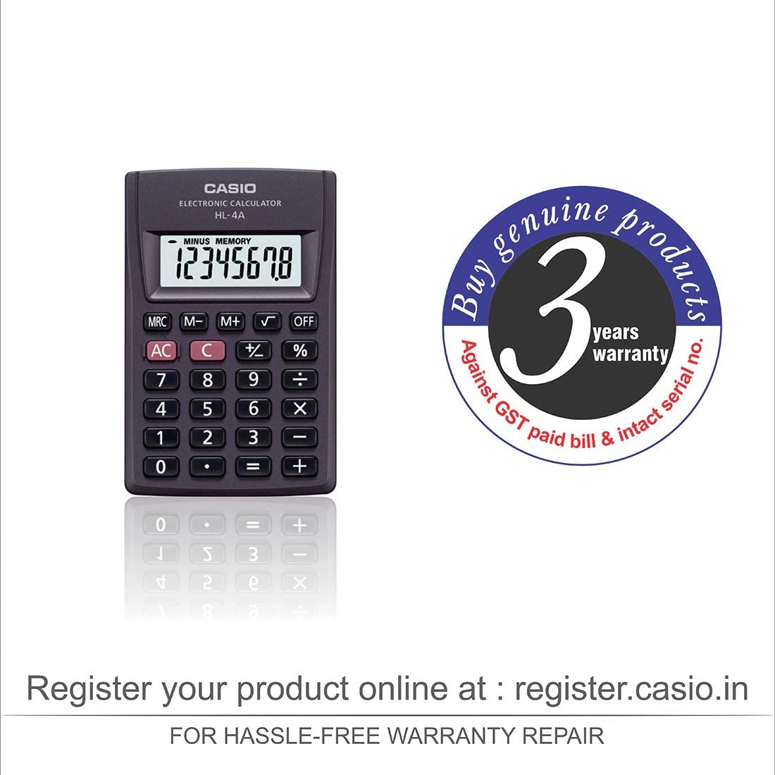 Casio HL-4A Portable Calculator