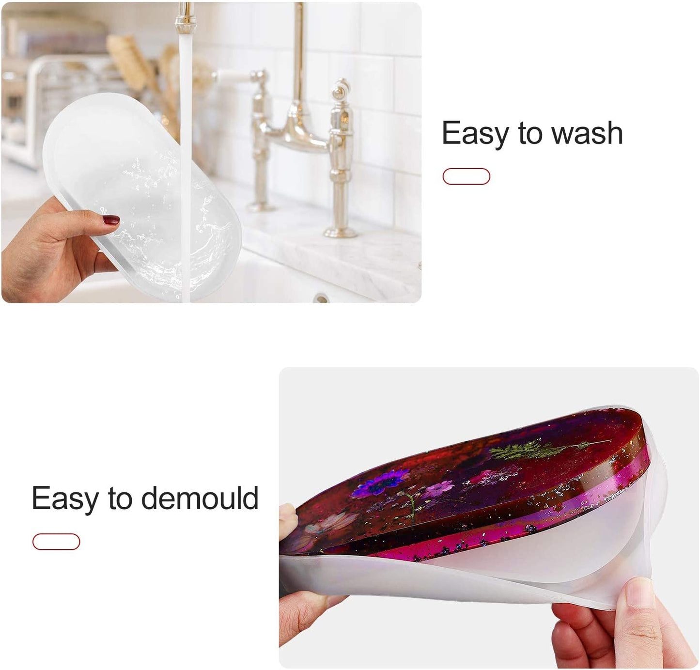 Silicone Mould Oval Trinket Tray