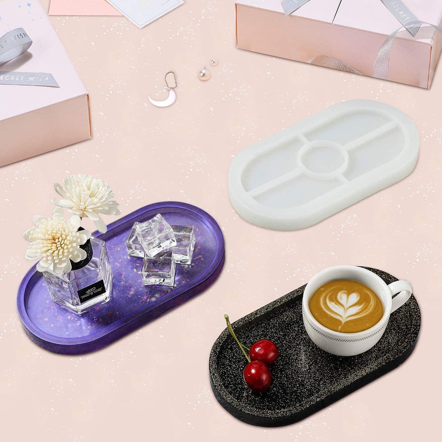 Silicone Mould Oval Trinket Tray