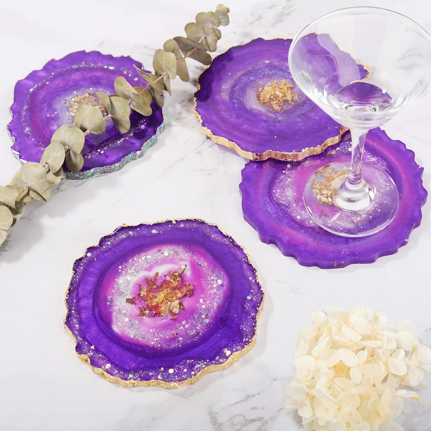 Silicone Mould Agate Coaster 5 Inch