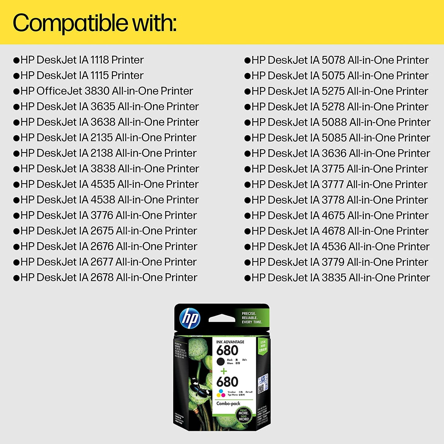 HP 680 Tri-color Original Ink Advantage Cartridge