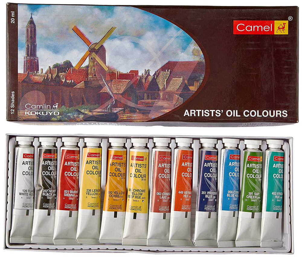 Camel Artist Oil Color Set - 20ml Tubes 12 Shades