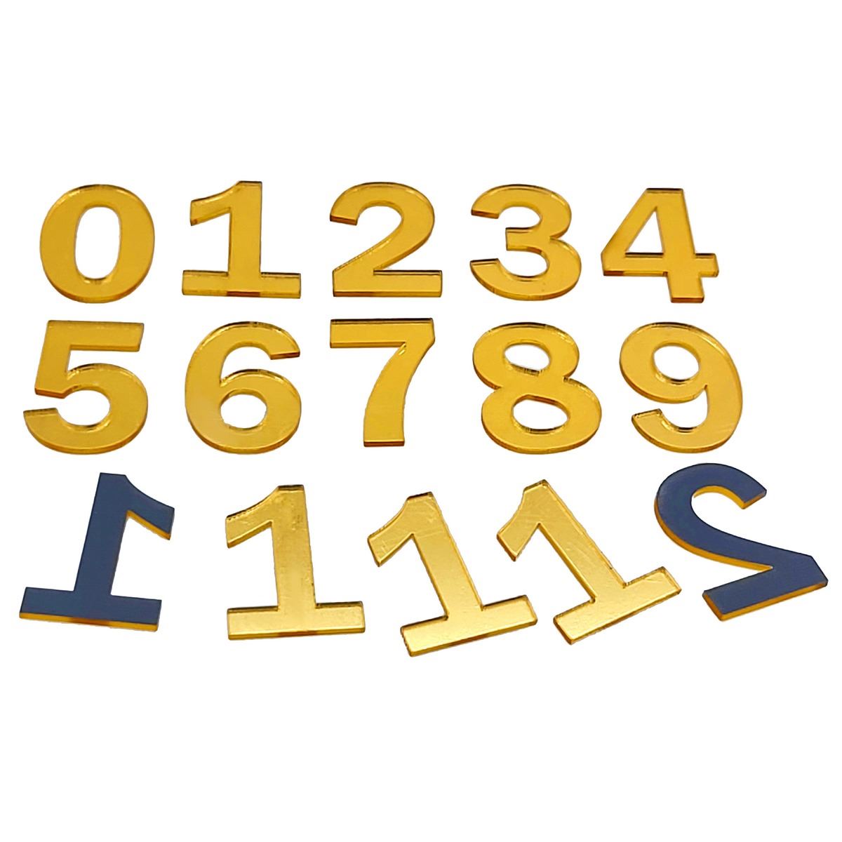 Acrylic Numbers (1 to 12) - Gold
