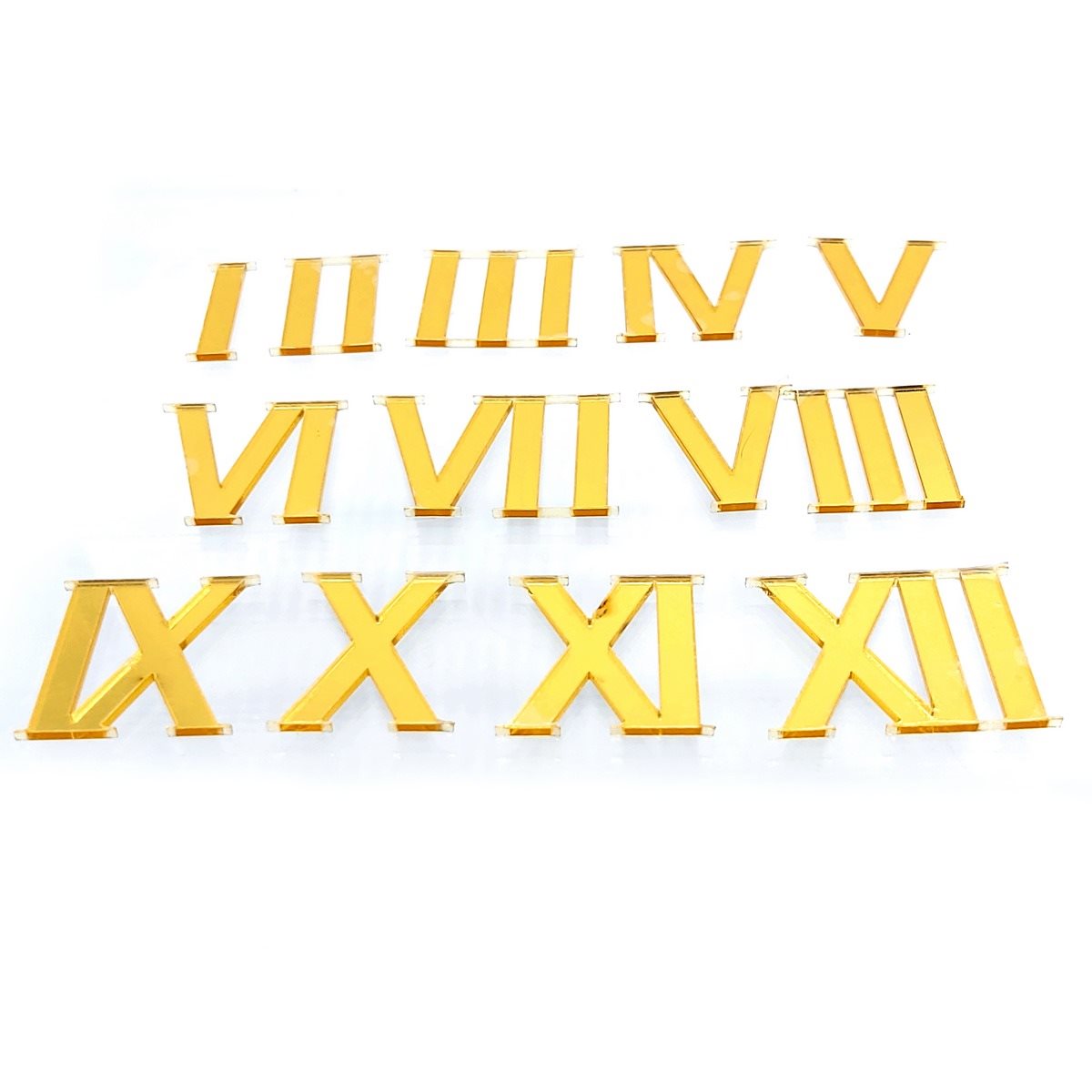 Acrylic Roman Numerals (1 to 12) - Gold