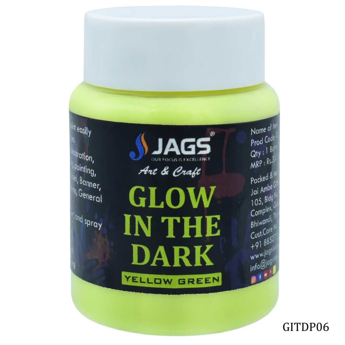 Jags Glow In The Dark Paste - 50 Grams