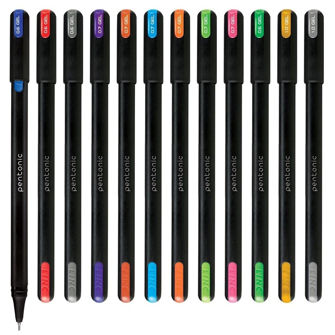 LINC Pentonic Multicolor Gel Pen With Hard Box Case 0.6 mm 1.0