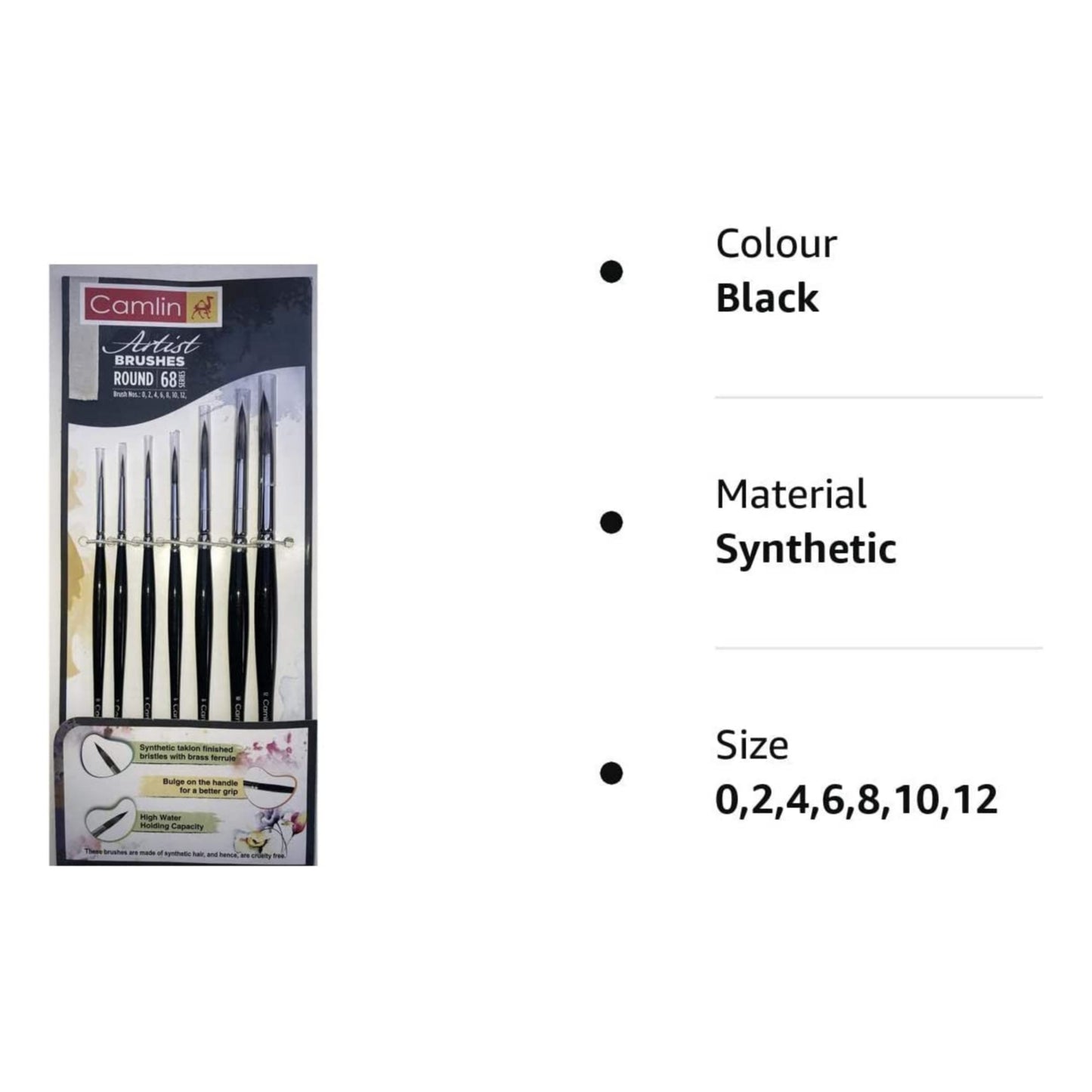 Camel Camlin Artist Brushes Round 68 Series Set
