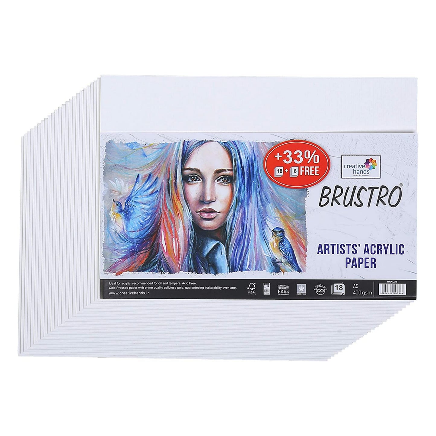 Brustro Artists Acrylic Paper 400 GSM