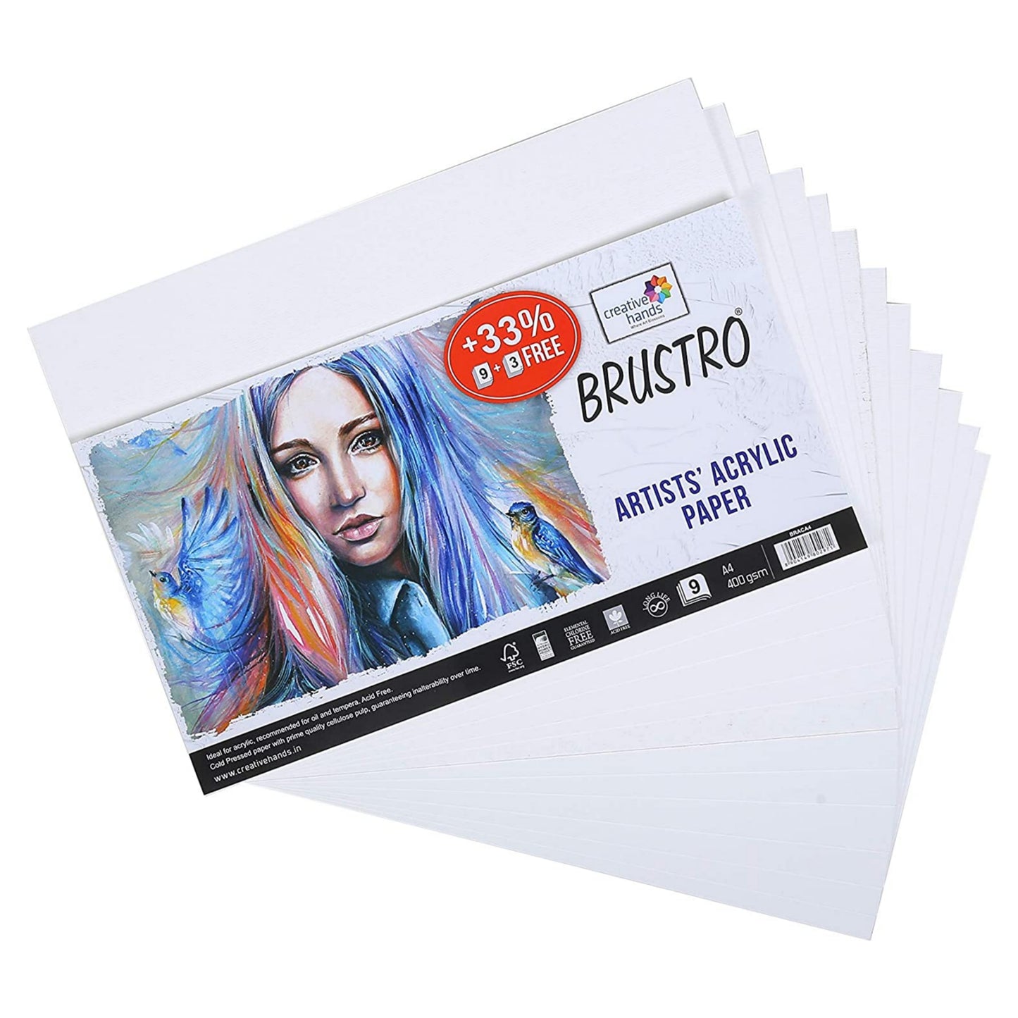 Brustro Artists Acrylic Paper 400 GSM
