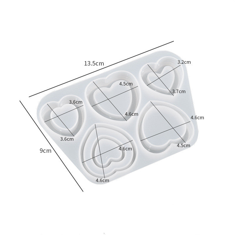 Silicone Mould Love Heart Pendant