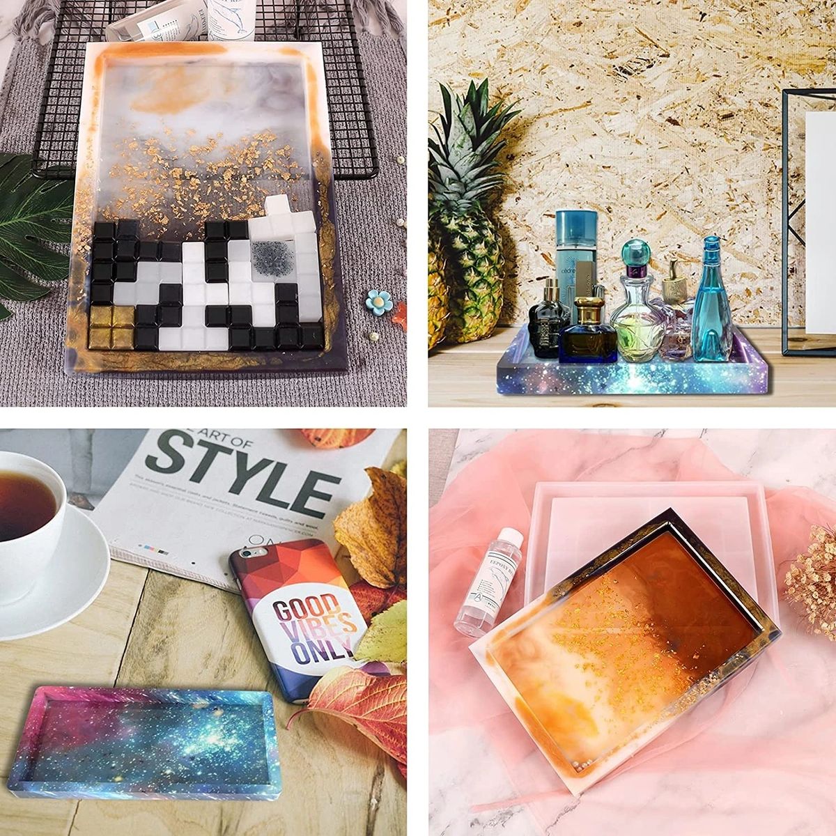 Silicone Mould Rectangle Tray With Boundary