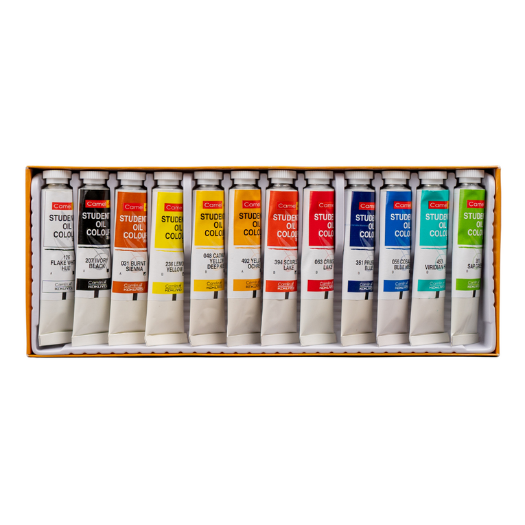 Camel Student Oil Colour 20ml Tubes 12 Shades