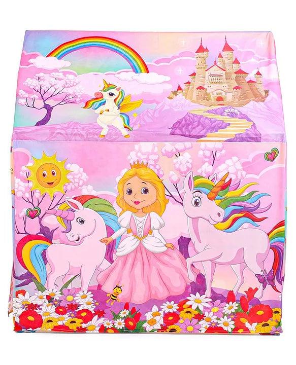 Ratna's Play Tent House Jumbo Size, Light Weight for Kids 3-10 Years Girls and Boys (Unicorn Kingdom)