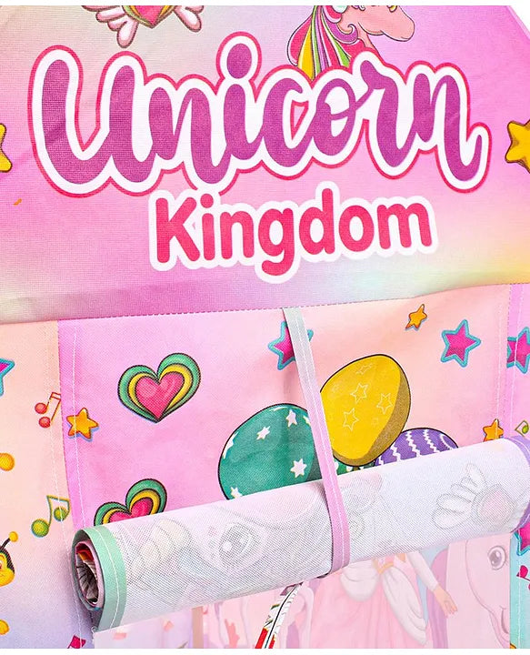 Ratna's Play Tent House Jumbo Size, Light Weight for Kids 3-10 Years Girls and Boys (Unicorn Kingdom)