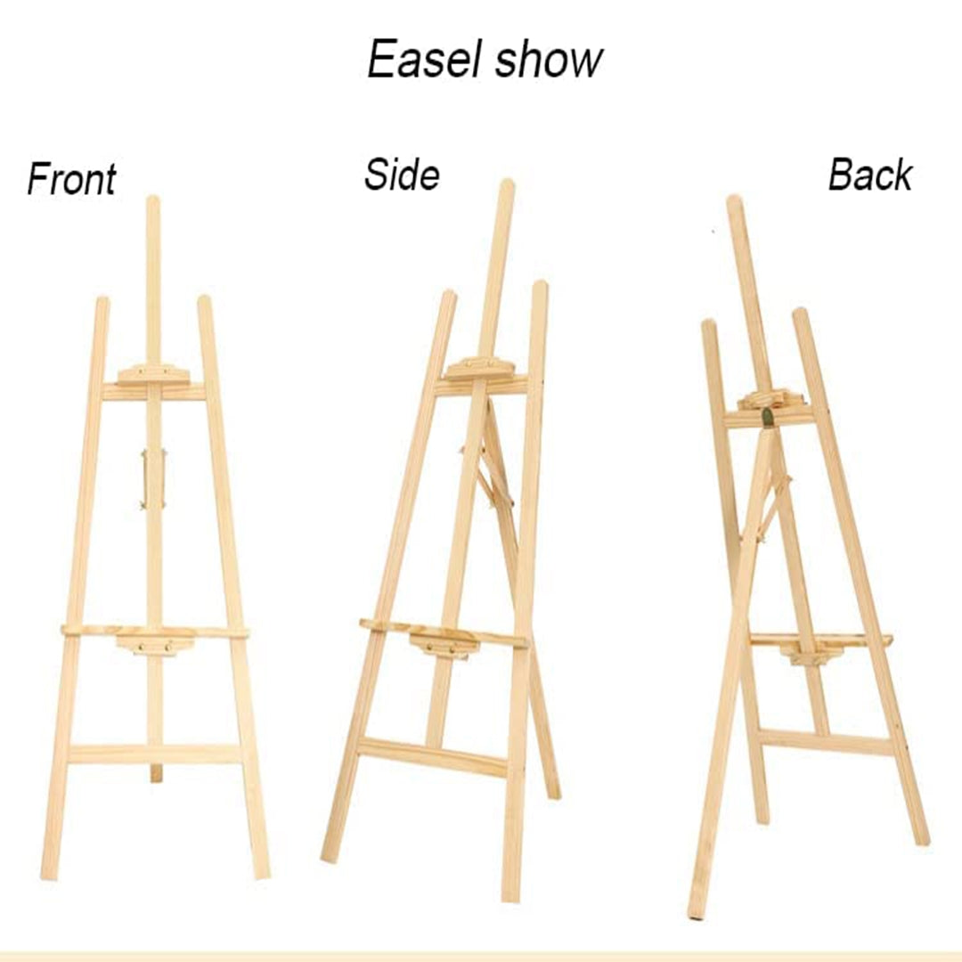 Premium Artist Wooden Easel Stand 5 FEET with Angle and Height Adjustment for Canvas Painting Display 5 ft