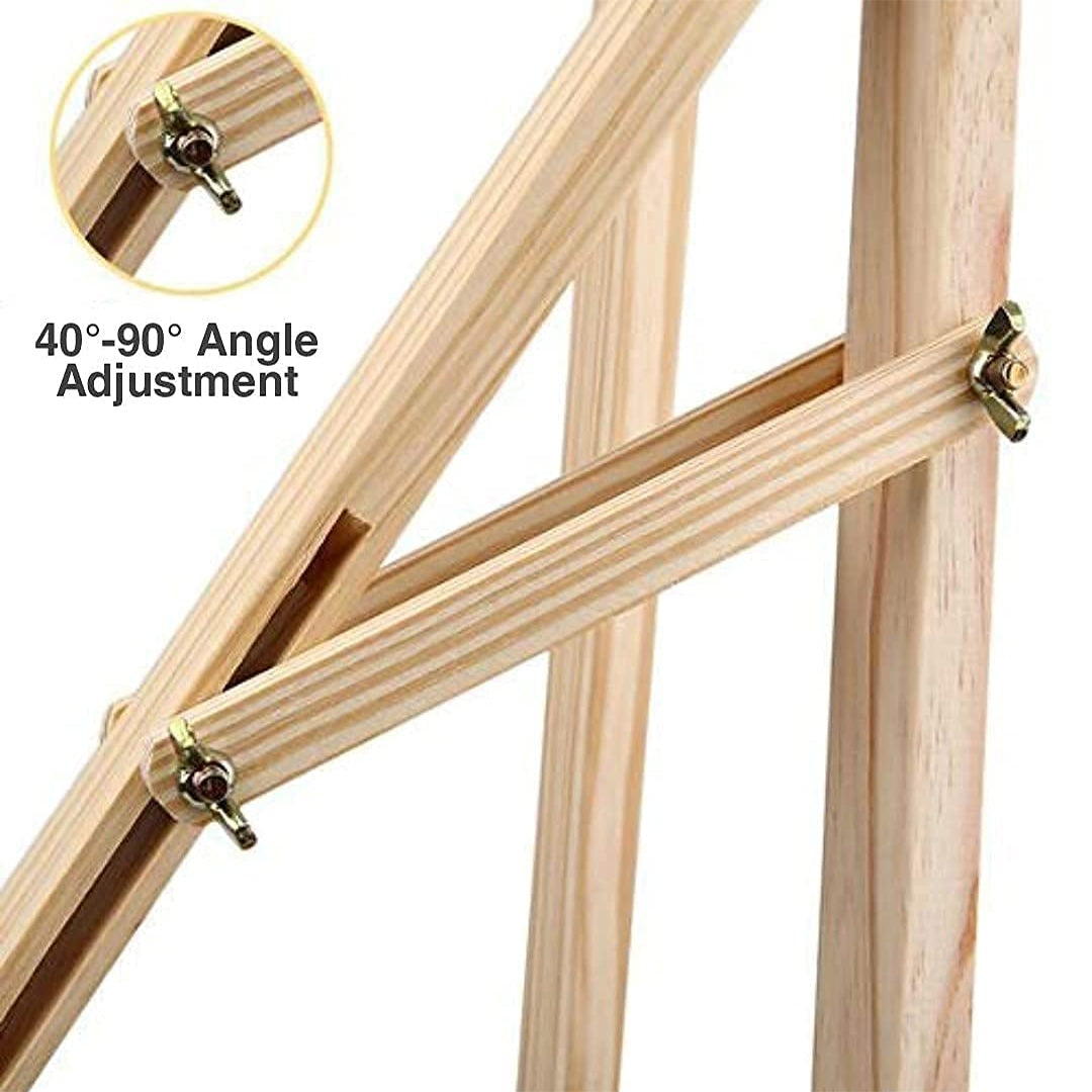 Premium Artist Wooden Easel Stand 5 FEET with Angle and Height Adjustment for Canvas Painting Display 5 ft