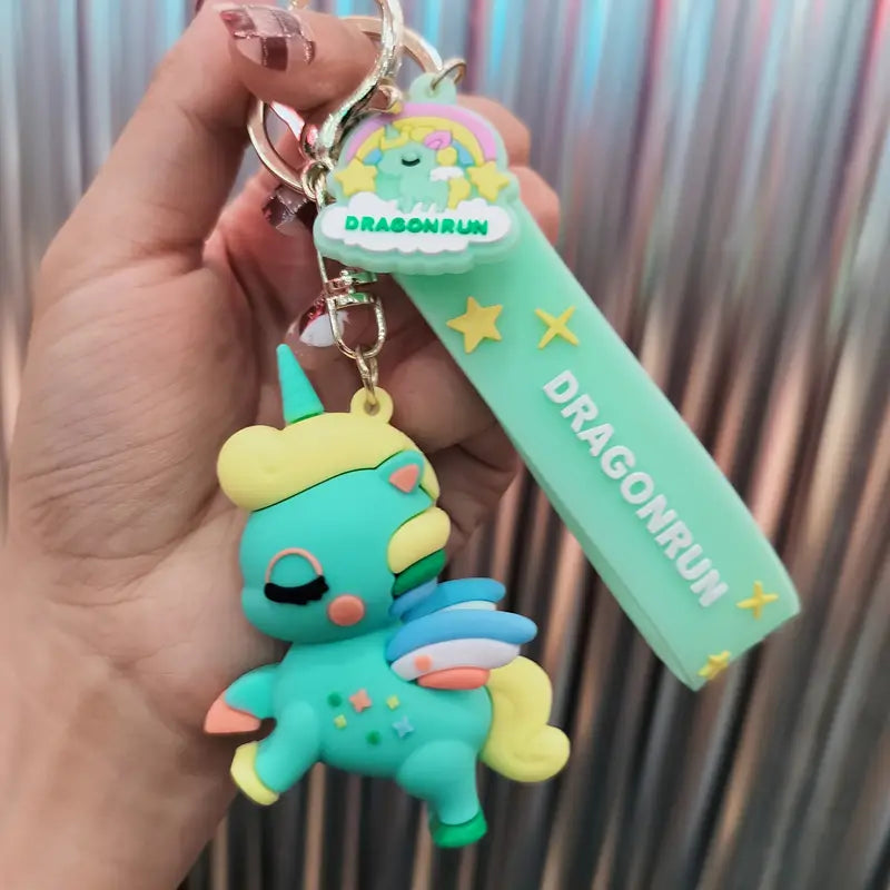 Unicorn Cartoon 3D Silicone High -Quality PVC Material Keychain