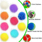 Craft Glitter Pom Pom Ball 1 Cm Assorted Colorful - 1000 Pc's