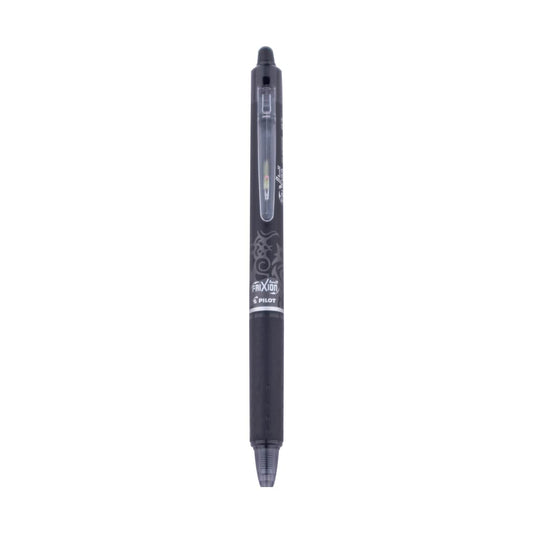 Pilot Frixion Clicker 0.7mm Fine Point Roller Ball Pen with Comfortable Dimpled Grip & Inbuild Eraser | Black Ink