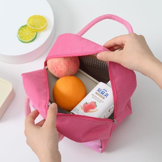 3D Cartoon Printed Lunch Box Bag Aluminum Foil Thermal Lunch Bags Insulation Waterproof Lunch Box Assorted desing (1 Pcs)