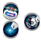 Stylish 360° Rotating Dancing Robot's with Multicolor 3D Lights and Music, Non Toxic Plastic - (White)