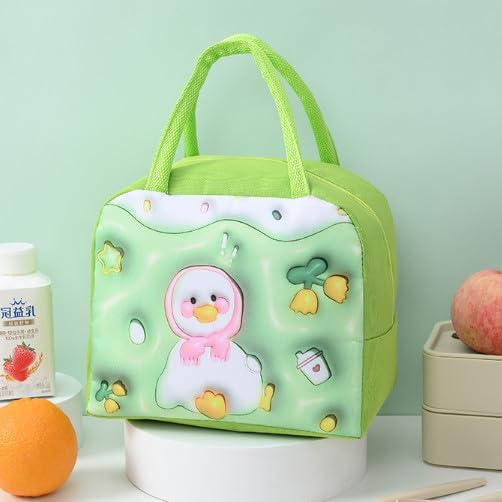 3D Cartoon Printed Lunch Box Bag Aluminum Foil Thermal Lunch Bags Insulation Waterproof Lunch Box Assorted desing (1 Pcs)
